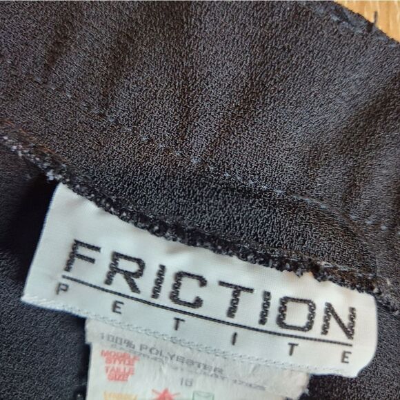 Wide Leg Pleated Vintage Trouser by Friction Black XXL Size 16 - Picture 5 of 6